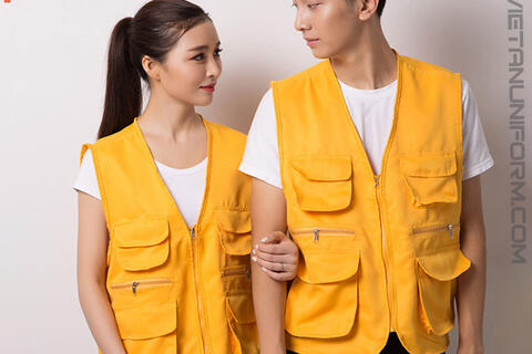 Áo Ghile Bảo Hộ Lao Động Màu Vàng GLVA07
