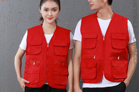 Áo Ghile Bảo Hộ Lao Động Màu Đỏ GLVA03
