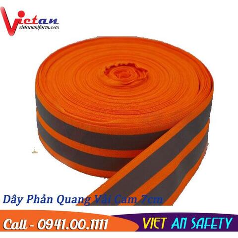 CUỘN PHẢN QUANG VẢI CAM 7CM