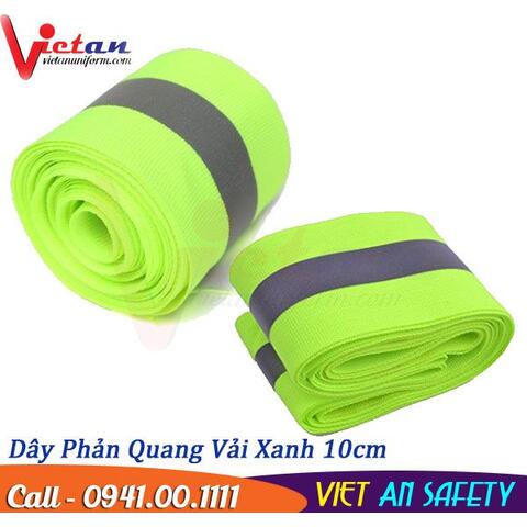 CUỘN PHẢN QUANG VẢI XANH 10CM