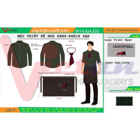 Mẫu Thiết Kế Đồng Phục Nhà Hàng -Khách Sạn NHKS086