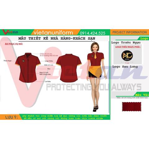 Mẫu Thiết Kế Đồng Phục Nhà Hàng -Khách Sạn NHKS088