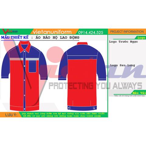 Mẫu Thiết Kế Áo Bảo Hộ Lao Động ABH047