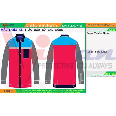 Mẫu Thiết Kế Áo Bảo Hộ Lao Động ABH051