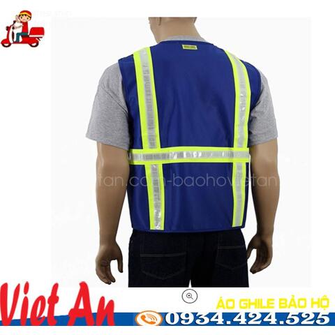 Áo Gile Bảo Hộ Lao Động Màu Xanh Bích Có Gắn Phản Quang AGL-5198