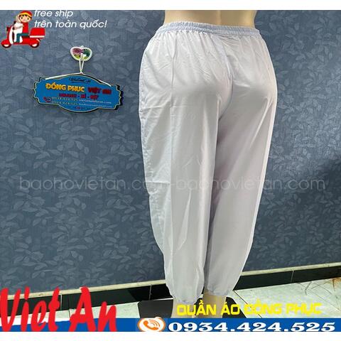 Quần Thủy Sản Vải Silk Màu Trắng