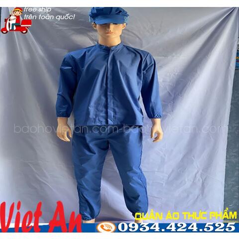 Quần Áo Thực Phẩm Vải Kaki Màu Xanh Dương